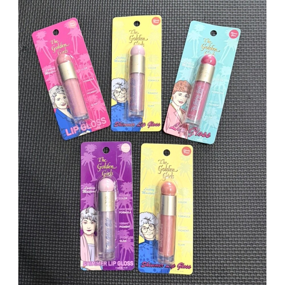 The Golden Girls Lip Gloss Set Of 5 Miami glam, Palm peach paradise, Shady ponds